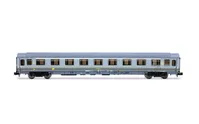 FS, 2-tlg. Set UIC-Z1-Wagen, bestehend aus 1.-Klasse-Wagen in grau/gelber Farbgebung + 2.-Klasse-Wagen in „Bandiera“ Farbgebung, Ep. V