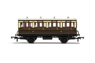 GWR, 4 Wheel Coach, 1st Class, Fitted Lights, 143 - Era 2/3