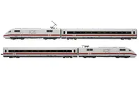 DB, set di 4 unità, elettrotreno ad alta velocità ICE 1 BR 401, livrea bianca/rossa, composto da locomotiva motorizzata, locomotiva folle e 2 carrozze intermedie, ep. IV-V