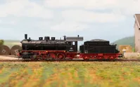 DB, steam locomotive with tender 055 632-4, black/red livery, ep. IV