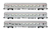 SNCF, 3-tlg. Set klimatisierter Reisezugwagen der Bauart „Mistral '69", TEE „Jules Verne", Ep. IV