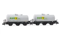 RENFE, 2-unit pack of 3-axle tank wagons, Koype livery, ep. IV