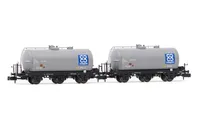 RENFE, 2-unit pack of 3-axle tank wagons, CAMPSA livery, ep. IV (blue logo with 4x C's)