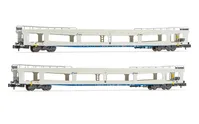RENFE, 2-unit set, car transporter DDMA, white livery, period V