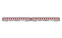 DB Nachtzug, 2-unit set of couchettes Bvcmz248, white/red livery, ep. V