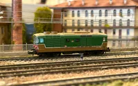 FS, diesel locomotive D.445, 1st series, with rounded glasses, original green "Isabella" livery, ep. IV-V