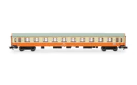 DR, 2-tlg. Set Reisezugwagen „Städte-Express“, in orange-beiger Farbgebung, bestehend aus 1 x 1.Klasse Wagen und 1 x 2.Klasse Wagen, Ep. IV