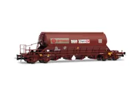 F-ERSA, 2-unit set of 4-axle hopper wagons Taoos, brown livery, "Ermewa/Chemoil", ep. VI