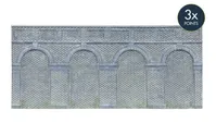 Mid Level Arched Retaining Walls x2 (Engineers Blue Brick)