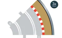 Radius 1 Curve Outer Borders 45¬∞ x 4