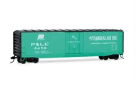 P&LE, plug door boxcar, light blue livery without roof walkway, #6458