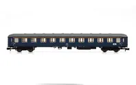 DB, 4-unit pack coaches, 1 x Am, 2 x Bm, 1 x ARm217, blue resp. green livery, period IV
