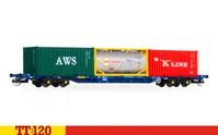 Touax KFA Container Wagon with 3x20 Containers