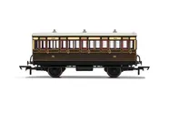 GWR, 4 Wheel Coach, 3rd Class, Fitted Lights, 1882 - Era 2/3