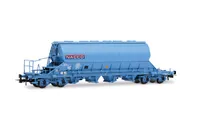 NACCO, 2-unit set of 4-axle hopper wagons Taoos, light blue livery, ep. VI