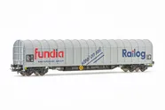 AAE, 4-axle tarpaulin wagon Rilns, "Fundia – Railog" livery, period V-VI