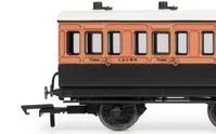 LSWR, 6 Wheel Coach, 3rd Class, 821 - Era 2