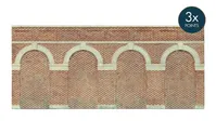 Mid Level Arched Retaining Walls x2 (Red Brick)