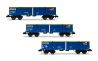 SNCF, 3-tlg. Set offener Güterwagen der Bauart Eamnos, Ep. VI