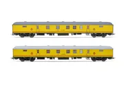 RENFE, set de 2 furgones postales DGDC-3000, decoración amarillo limon, ép. III-IV