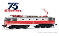 RENFE, locomotora eléctrica 276-030, con dos pantógrafos diferentes, decoración «Talgo»