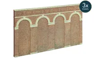 High Level Arched Retaining Walls x 2 (Red Brick)
