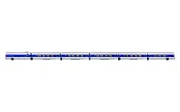 RENFE, Talgo Pendular, set de 6 coches, decoración azul/blanco 'Largo Recorrido', ép. V