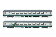 FS, set di 2 carrozze salone Gran Confort 1985, livrea XMPR, composto da 1 carrozza A e 1 carrozza AH per trasporto disabili, ep. V-VI