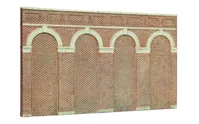 High Level Arched Retaining Walls x 2 (Red Brick)