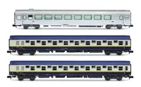 SNCF, dreiteiliges Set „Train Expo“, Set Nr. 3, 2 x T2-Schlafwagen + Barwagen, Ep. VI