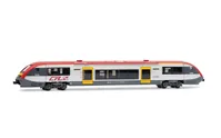 CFL, automotor diesel clase 2100, decoración plata/rojo, 2101, ép. V