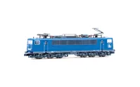 Press, electric locomotive BR 155, with single-arm pantographs, blue livery