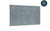 High Level Arched Retaining Walls x 2 (Engineers Blue Brick)