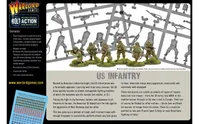 US Infantry American GIs 1:56 WWII Military Wargaming Figures Plastic Model Kit