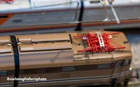 FS, 6-axle electric locomotive E.645 2nd series, aluminium stripes, brown bogies, large steps, ep. IV, with BLE sound decoder
