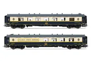 CIWL, 2-unit set of coaches, including 1 x "Côte d'Azur" bar coach n° 4148 and 1 x "Train Bleu" salon coach n° 4160, period V-VI