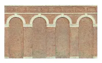 High Level Arched Retaining Walls x 2 (Red Brick)
