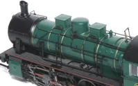 SNCB/NMBS, steam locomotive class 81, 3-dome symetrical boiler, dark green livery, period III