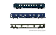 SNCB/SNCF, set motorail train, including 1 x WR SNCB ex CIWL + 1 x WL T2 SNCF + 1 x DD SNCB , ep. IV-V