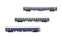 FS, 3-unit pack of Exp 234/235 Remus Roma – Wien, UIC-X '68 couchettes + UIC-X '68 2nd class grey + WLABm MU '73 TEN