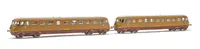 FS, diesel railcars Aln 556 first series, castano / isabella livery, set with 2 units, 1206 motorized + 1225 unmotorized, period III-IV