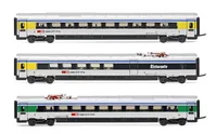 SBB, 3-unit pack intermediate coaches for HN2470, "Cisalpino"-livery, period VI