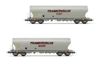 SNCF, 2-unit pack cereal hopper wagons "Transcéréales NACCO + TMF" for traffic to Spain, ep. IV