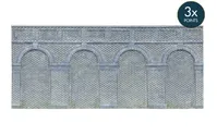 Mid Level Arched Retaining Walls x2 (Engineers Blue Brick)