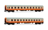 DR, coffret de 2 voitures "Städte-Express", livrée orange/beige, composé de 1 x voiture Ame et 1 x voiture Bme, ép. IV