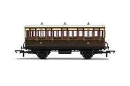 GWR, 4 Wheel Coach, 3rd Class, Fitted Lights, 1889 - Era 2/3