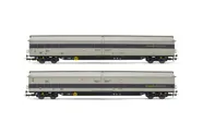 Railadventure, 2-unit set of 4-axle sliding walls wagons Habfis, grey livery, period VI