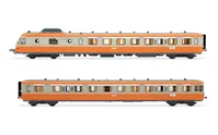 SNCF, diesel railcar RGP I with trailer in grey béton/orange livery "Alpazur", ep. IV