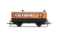 LSWR, 4 Wheel Coach, Brake 3rd Class, Fitted Lights, 179 - Era 2