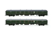 RENFE, set de 2 furgones postales DGDC-3000, decoración verde oliva, ép. III-IV